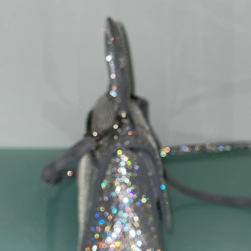 FIRM PRICE. Authentic Balenciega HOURGLASS XS HANDBAG WITH RHINESTONES - Picture 3 of 6